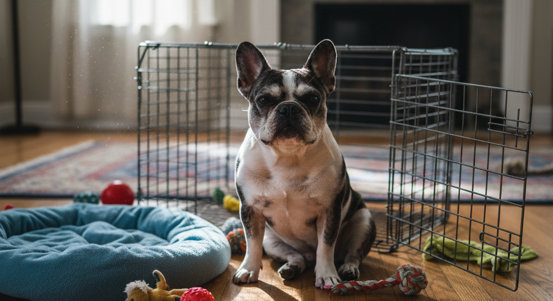 The Great Crate Mutiny: When Your Frenchie Decides Rules Are Optional