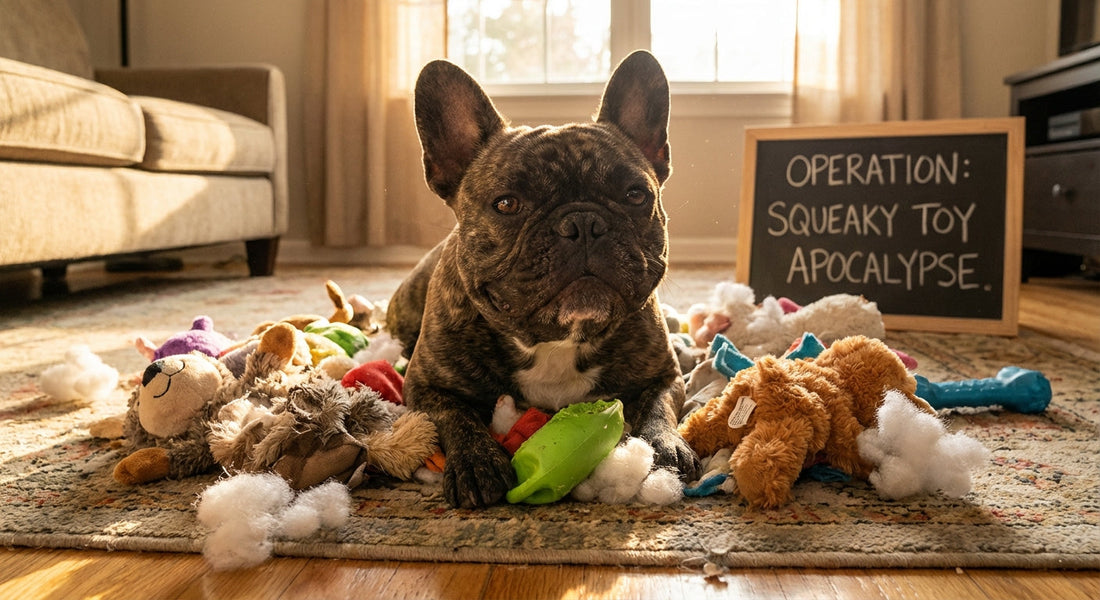 Operation Squeaky Toy Apocalypse: Why Your Frenchie Thinks Plushies Are for Dismantling